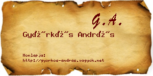 Györkös András névjegykártya